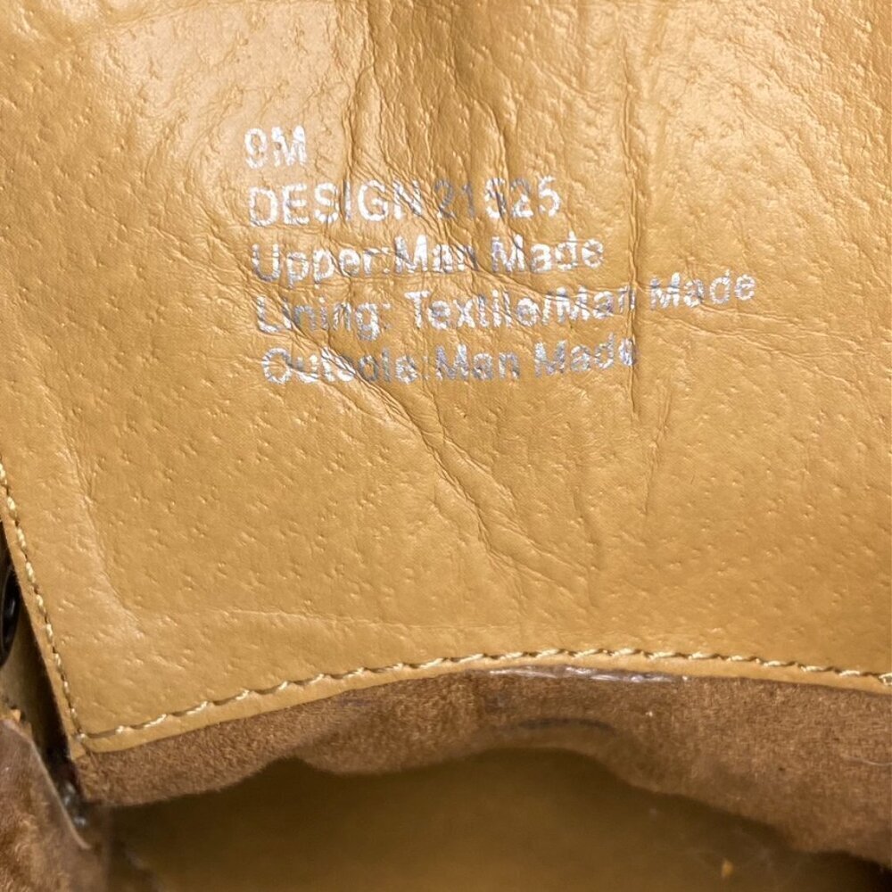 Kenneth Cole Reaction Tan Vegan Leather Lace-Up Ankle Boots Men's Size 9 - Picture 9 of 9